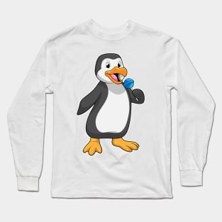 Penguin with Lollipop Sweets Long Sleeve T-Shirt